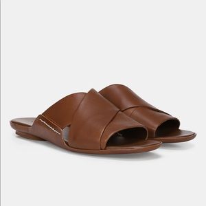 Vince Tamara Cognac Slide Sandals
